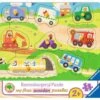 Ravensburger Kinderpuzzle - 03684 Lieblingsfahrzeuge - My First Wooden Puzzle Mit 8 Teilen - Puzzle Für Kinder Ab 2 Jahren - Holzpuzzle