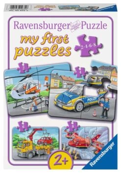 Ravensburger Kinderpuzzle - 05631 Meine Einsatzfahrzeuge - 2,4,6,8 Teile My First Puzzle Für Kinder Ab 2 Jahren