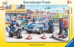 Ravensburger Kinderpuzzle - 06037 Einsatz Der Polizei - Rahmenpuzzle Für Kinder Ab 3 Jahren, Mit 15 Teilen