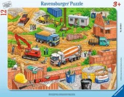 Ravensburger Kinderpuzzle - 06058 Arbeit Auf Der Baustelle - Rahmenpuzzle Für Kinder Ab 3 Jahren, Mit 12 Teilen