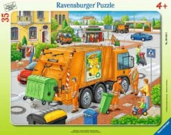 Ravensburger Kinderpuzzle - 06346 Müllabfuhr - Rahmenpuzzle Für Kinder Ab 4 Jahren, Mit 35 Teilen