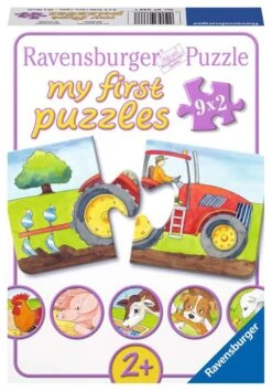 Ravensburger Kinderpuzzle - 07333 Auf Dem Bauernhof - My First Puzzle Mit 9x2 Teilen - Puzzle Für Kinder Ab 2 Jahren