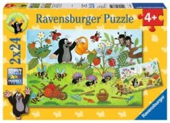 Ravensburger Kinderpuzzle - 08861 Der Maulwurf Im Garten - Puzzle Für Kinder Ab 4 Jahren, Mit 2x24 Teilen