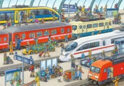 Ravensburger Kinderpuzzle - 09191 Trubel Am Bahnhof - Puzzle Für Kinder Ab 4 Jahren, Mit 2x24 Teilen -Ravensburger Geschäft 09191 2