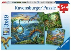Ravensburger Kinderpuzzle - 09317 Faszination Dinosaurier - Puzzle Für Kinder Ab 5 Jahren, Mit 3x49 Teilen