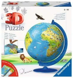 Ravensburger 3D Puzzle 11160 - Puzzle-Ball Kinderglobus In Deutscher Sprache - 180 Teile - Puzzle-Ball Globus Für Kinder Ab 6 Jahren