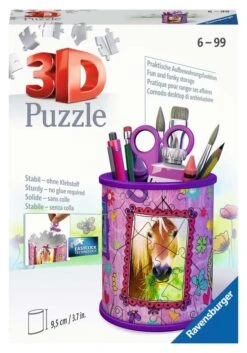 Ravensburger 3D Puzzle 11175 - Utensilo Pferde - 54 Teile - Stiftehalter Für Tier-Fans Ab 6 Jahren, Schreibtisch-Organizer Für Kinder
