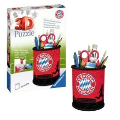 Ravensburger 3D Puzzle 11215 - Utensilo FC Bayern - 54 Teile - Stiftehalter Für FC Bayern München Fans Ab 6 Jahren, Schreibtisch-Organizer Für Kinder -Ravensburger Geschäft 11215 2