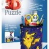 Ravensburger 3D Puzzle 11257 - Utensilo Pokémon Pikachu - 54 Teile - Stiftehalter Für Pokémon Fans Ab 6 Jahren, Schreibtisch-Organizer Für Kinder -Ravensburger Geschäft 11257
