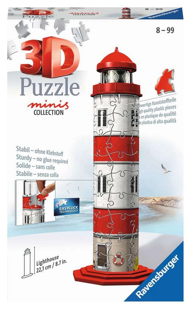 Ravensburger 3D Puzzle 11273 - Mini Leuchtturm - 54 Teile - Ab 8 Jahren 3 Ravensburger 3D Puzzle 11273 - Mini Leuchtturm - 54 Teile - Ab 8 Jahren