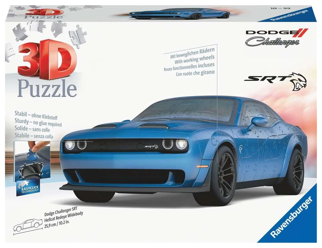 Ravensburger 3D Puzzle 11283 - Dodge Challenger SRT Hellcat Redeye Widebody - Das Stärkste Muscle Car Der Welt Als 3D Puzzle Auto - 108 Teile - Für Dodge Fans Ab 10 Jahren 3 Ravensburger 3D Puzzle 11283 - Dodge Challenger SRT Hellcat Redeye Widebody - Das Stärkste Muscle Car Der Welt Als 3D Puzzle Auto - 108 Teile - Für Dodge Fans Ab 10 Jahren