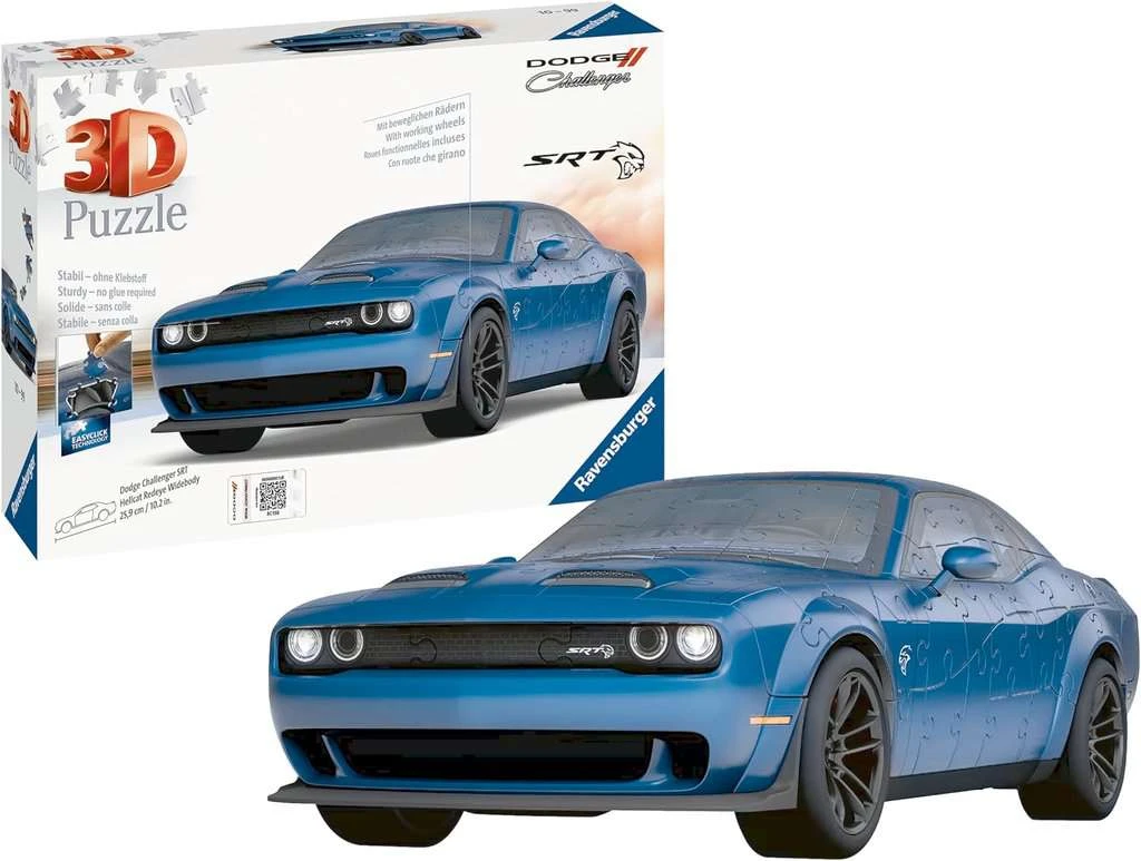 Ravensburger 3D Puzzle 11283 - Dodge Challenger SRT Hellcat Redeye Widebody - Das Stärkste Muscle Car Der Welt Als 3D Puzzle Auto - 108 Teile - Für Dodge Fans Ab 10 Jahren 5 Ravensburger 3D Puzzle 11283 - Dodge Challenger SRT Hellcat Redeye Widebody - Das Stärkste Muscle Car Der Welt Als 3D Puzzle Auto - 108 Teile - Für Dodge Fans Ab 10 Jahren – Bild 3