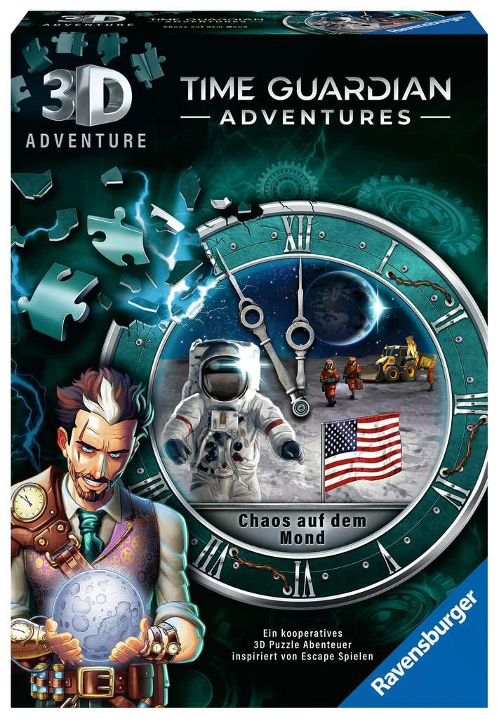 Ravensburger 3D Adventure 11539 TIME GUARDIAN ADVENTURES - Chaos Auf Dem Mond - Escape Room Spiel, Für 1 Bis 4 Spieler - Kooperatives 3D Puzzle Abenteuer - Einmaliges Event-Spiel Ab 12 Jahren 3 Ravensburger 3D Adventure 11539 TIME GUARDIAN ADVENTURES - Chaos Auf Dem Mond - Escape Room Spiel, Für 1 Bis 4 Spieler - Kooperatives 3D Puzzle Abenteuer - Einmaliges Event-Spiel Ab 12 Jahren
