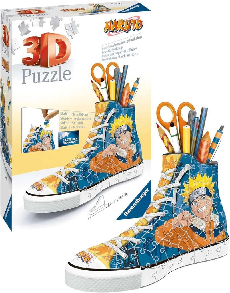 Ravensburger 3D Puzzle 11543 Sneaker Naruto - Praktischer Stiftehalter - 108 Teile - Schreibtisch-Organizer Für Kinder Ab 8 Jahren 5 Ravensburger 3D Puzzle 11543 Sneaker Naruto - Praktischer Stiftehalter - 108 Teile - Schreibtisch-Organizer Für Kinder Ab 8 Jahren – Bild 3