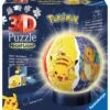 Ravensburger 3D Puzzle 11547 - Nachtlicht Puzzle-Ball Pokémon - 72 Teile - Für Pokémon Fans Ab 6 Jahren, LED Nachttischlampe Mit Klatsch-Mechanismus -Ravensburger Geschäft 11547