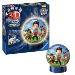Ravensburger 3D Puzzle 11842 - Nachtlicht Puzzle-Ball Paw Patrol - 72 Teile - Ab 6 Jahren, LED Nachttischlampe Mit Klatsch-Mechanismus -Ravensburger Geschäft 11842 2