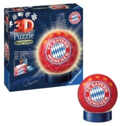 Ravensburger 3D Puzzle 12177 - Nachtlicht Puzzle-Ball FC Bayern München - 72 Teile - Ab 6 Jahren, LED Nachttischlampe Mit Klatsch-Mechanismus 7 Ravensburger 3D Puzzle 12177 - Nachtlicht Puzzle-Ball FC Bayern München - 72 Teile - Ab 6 Jahren, LED Nachttischlampe Mit Klatsch-Mechanismus -Ravensburger Geschäft 12177 2