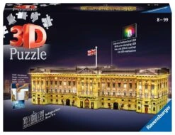 Ravensburger 3D Puzzle Buckingham Palace Bei Nacht 12529 - Leuchtet Im Dunkeln - Der Buckingham Palast Zum Selber Puzzeln Ab 8 Jahren