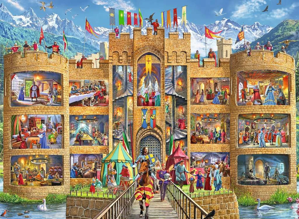 Ravensburger Kinderpuzzle - 12919 Blick In Die Ritterburg - Ritter-Puzzle Für Kinder Ab 7 Jahren, Mit 150 Teilen Im XXL-Format 4 Ravensburger Kinderpuzzle - 12919 Blick In Die Ritterburg - Ritter-Puzzle Für Kinder Ab 7 Jahren, Mit 150 Teilen Im XXL-Format – Bild 2
