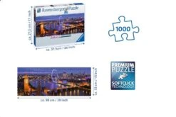 Ravensburger Puzzle 15064 - London Bei Nacht - 1000 Teile Puzzle Für Erwachsene Und Kinder Ab 14 Jahren, London-Puzzle Im Panorama-Format -Ravensburger Geschäft 15064 2