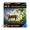 Ravensburger WOODEN Puzzle 17514 - Tiger Im Dschungel - 500 Teile Holzpuzzle Mit Stabilen, Individuellen Puzzleteilen Und Kleinen Holzfiguren (Whimsies), Für Erwachsene Und Kinder Ab 14 Jahren