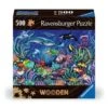 Ravensburger WOODEN Puzzle 17515 - Unten Im Meer - 500 Teile Holzpuzzle Für Erwachsene Und Kinder Ab 14 Jahren, Mit Stabilen, Individuellen Puzzleteilen Und 40 Kleinen Holzfiguren (Whimsies)