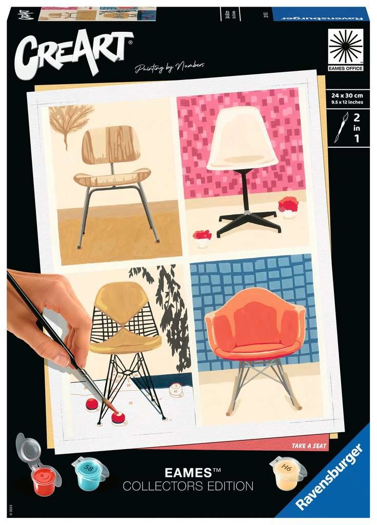 Ravensburger CreArt - Malen Nach Zahlen 20153 – EAMES: Take A Seat – Ab 12 Jahren 2 Ravensburger CreArt - Malen Nach Zahlen 20153 – EAMES: Take A Seat – Ab 12 Jahren
