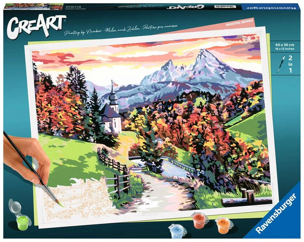 Ravensburger CreArt - Malen Nach Zahlen 20274 – Beautiful Bavaria – Ab 14 Jahren 3 Ravensburger CreArt - Malen Nach Zahlen 20274 – Beautiful Bavaria – Ab 14 Jahren