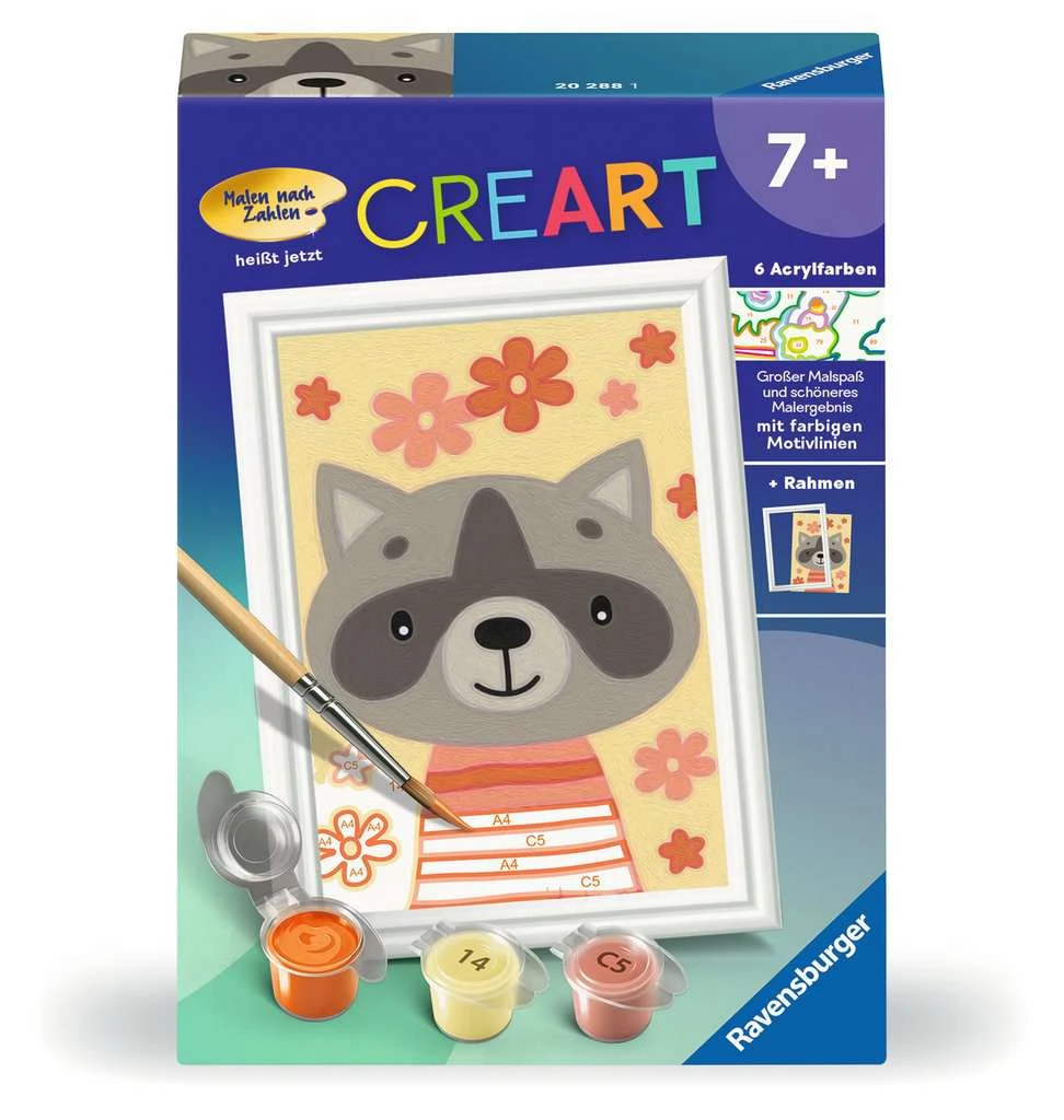 Ravensburger Malen Nach Zahlen 20288 - Lieber Waschbär – Kinder Ab 7 Jahren 4 Ravensburger Malen Nach Zahlen 20288 - Lieber Waschbär – Kinder Ab 7 Jahren – Bild 2