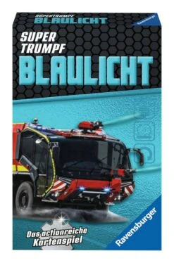 Ravensburger Kartenspiel, Supertrumpf Blaulicht 20686, Quartett Und Trumpf-Spiel Für Technik-Fans Ab 7 Jahren