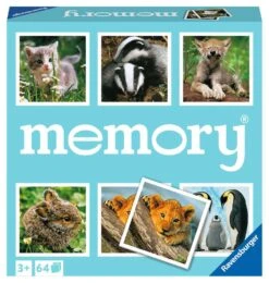 Ravensburger Memory® Tierkinder - 20879 - Der Spieleklassiker Für Tier-Fans, Merkspiel Für 2-8 Spieler Ab 3 Jahren
