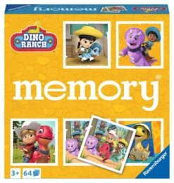 Ravensburger Memory® Dino Ranch - 20923 - Der Spieleklassiker Mit Bildern Aus Der Beliebten TV-Serie Dino Ranch, Merkspiel Für 2 - 8 Spieler Ab 3 Jahren