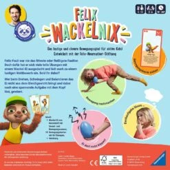 Ravensburger 20931 - Felix Wackelnix – Schlaues Bewegungsspiel Für 1 Bis 6 Kinder Ab 5 Jahren – Entwickelt Mit Dem Programm "Beweg Dich Schlau!" Der Felix-Neureuther-Stiftung. -Ravensburger Geschäft 20931 1