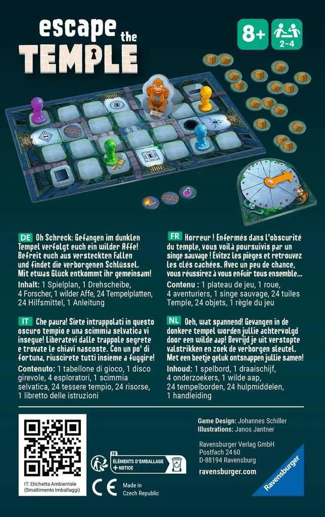 Ravensburger 20963 - Escape The Temple - Brettspiel Für Kinder Ab 8 Jahren, Familienspiel Für Kinder Und Erwachsene, Klassiker Für 2-4 Spieler 4 Ravensburger 20963 - Escape The Temple - Brettspiel Für Kinder Ab 8 Jahren, Familienspiel Für Kinder Und Erwachsene, Klassiker Für 2-4 Spieler – Bild 2