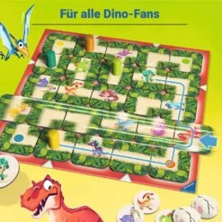 Ravensburger® 20980 - Dino Junior Labyrinth -Familienklassiker Für Die Kleinen, Spiel Für Kinder Ab 4 Jahren -Gesellschaftspiel Geeignet Für 2-4 Spieler, Junior-Ausgabe Mit Dinosaurier-Thema -Ravensburger Geschäft 20980 4 de DE