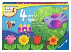 Ravensburger 21417 - 4 Erste Spiele - Spielesammlung Für Die Kleinen -Spiele Für Kinder Ab 3 Jahren, Brettspiele Für 2-6 Spieler - Farbwürfel
