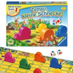 Ravensburger Kinderspiel 21420 - Tempo Kleine Schnecke, Das Spannende Schneckenrennen, Brettspiel Und Gesellschaftsspiel Für Mädchen Und Jungen , 2-6 Spieler, Ab 3 Jahren -Ravensburger Geschäft 21420 2
