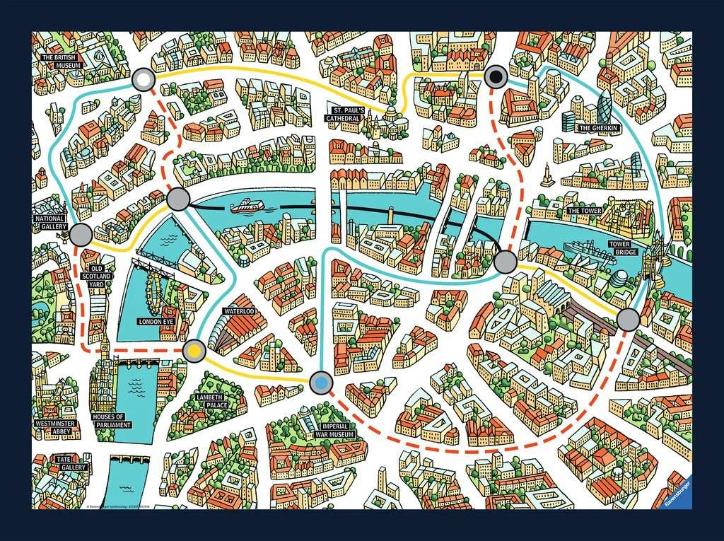 Ravensburger 22289 - Scotland Yard Junior, Brettspiel Für 2-4 Spieler, Gesellschafts- Und Familienspiel, Für Kinder Ab 6 Jahren 8 Ravensburger 22289 - Scotland Yard Junior, Brettspiel Für 2-4 Spieler, Gesellschafts- Und Familienspiel, Für Kinder Ab 6 Jahren – Bild 6