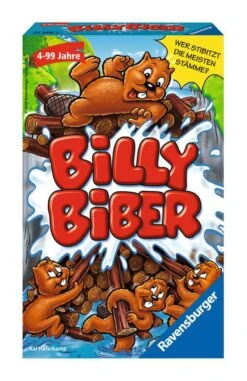 Ravensburger 23280 - Billy Biber, Mitbringspiel Für 1-4 Spieler, Kinderspiel Ab 4 Jahren, Kompaktes Format, Reisespiel