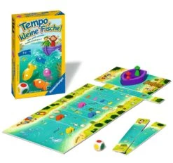 Ravensburger 23334 - Tempo, Kleine Fische, Mitbringspiel Für 1-6 Spieler, Kinderspiel Ab 3 Jahren, Kompaktes Format, Reisespiel, Brettspiel -Ravensburger Geschäft 23334 1