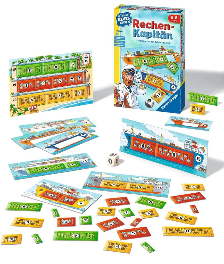 Ravensburger 24972 - Rechen-Kapitän - Spielen Und Lernen Für Kinder, Lernspiel Für Kinder Von 6-8 Jahren, Spielend Neues Lernen Für 1-4 Spieler, Zahlenraum 1-20 4 Ravensburger 24972 - Rechen-Kapitän - Spielen Und Lernen Für Kinder, Lernspiel Für Kinder Von 6-8 Jahren, Spielend Neues Lernen Für 1-4 Spieler, Zahlenraum 1-20 – Bild 2