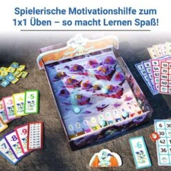 Ravensburger 24976 - 1x1 Drachen - Lernspiel Für Kinder, Rechenspiel Für Kinder Von 7-10 Jahren, Für 2-4 Spieler, Zahlenraum 1-100, Kleines Einmaleins -Ravensburger Geschäft 24976 3 de DE