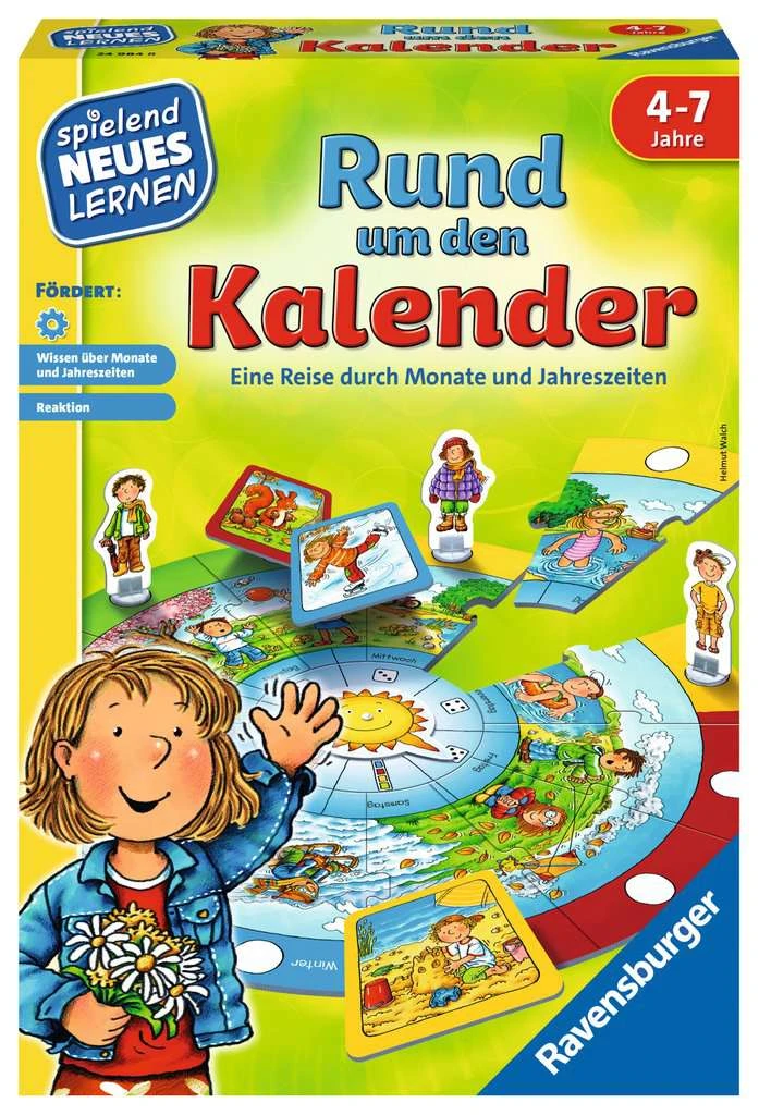 Ravensburger 24984 - Rund Um Den Kalender - Spielen Und Lernen Für Kinder, Lernspiel Für Kinder Von 4-7 Jahren, Spielend Neues Lernen Für 2-4 Spieler 3 Ravensburger 24984 - Rund Um Den Kalender - Spielen Und Lernen Für Kinder, Lernspiel Für Kinder Von 4-7 Jahren, Spielend Neues Lernen Für 2-4 Spieler