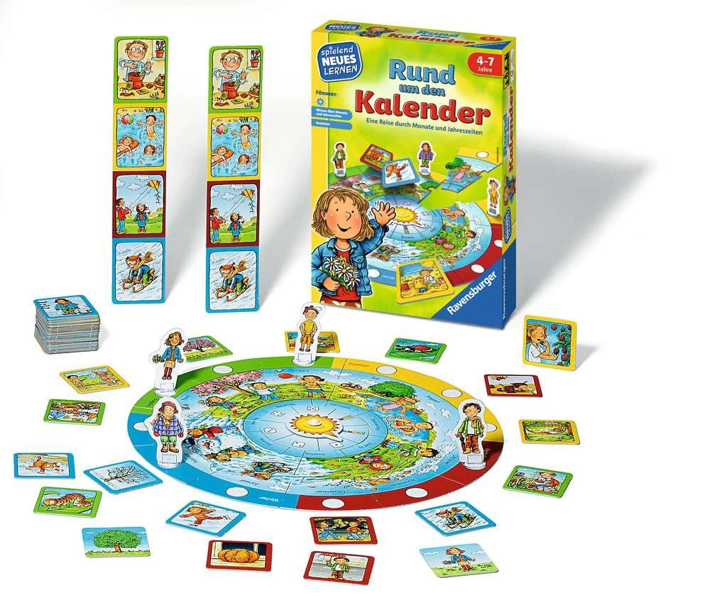 Ravensburger 24984 - Rund Um Den Kalender - Spielen Und Lernen Für Kinder, Lernspiel Für Kinder Von 4-7 Jahren, Spielend Neues Lernen Für 2-4 Spieler 4 Ravensburger 24984 - Rund Um Den Kalender - Spielen Und Lernen Für Kinder, Lernspiel Für Kinder Von 4-7 Jahren, Spielend Neues Lernen Für 2-4 Spieler – Bild 2