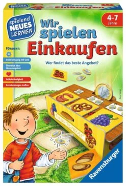 Ravensburger 24985 - Wir Spielen Einkaufen - Spielen Und Lernen Für Kinder, Lernspiel Für Kinder Ab 4-7 Jahren, Spielend Neues Lernen Für 2-4 Spieler
