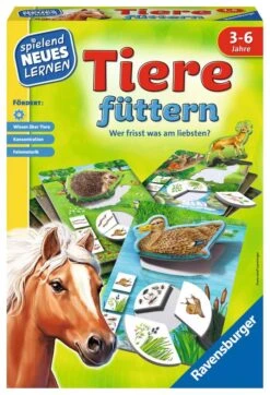 Ravensburger 25034 - Tiere Füttern - Spielen Und Lernen, Lernspiel Für Kinder Ab 3-6 Jahren, Spielend Neues Lernen Für 1-4 Spieler