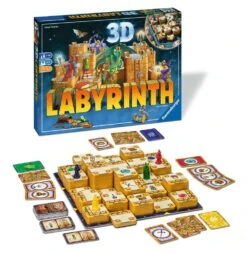 Ravensburger 26113 - 3D Labyrinth -Familienklassiker, Spiel Für Erwachsene Und Kinder Ab 7 Jahren -Gesellschaftspiel Geeignet Für 2-4 Spieler- Schätze Suchen -Ravensburger Geschäft 26113 2