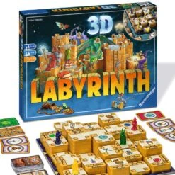 Ravensburger 26113 - 3D Labyrinth -Familienklassiker, Spiel Für Erwachsene Und Kinder Ab 7 Jahren -Gesellschaftspiel Geeignet Für 2-4 Spieler- Schätze Suchen -Ravensburger Geschäft 26113 3