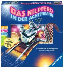 Ravensburger 26772 - Nilpferd In Der Achterbahn - Gesellschaftsspiel Für Die Ganze Familie, Spiel Für Erwachsene Und Kinder Ab 10-99 Jahren, Für 3-12 Spieler - Partyspiel