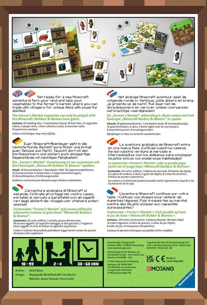 Ravensburger 26869 - Minecraft Builders & Biomes Farmers Market Expansion - Erweiterung Zum Brettspiel Minecraft Builders & Biomes, Spiel Für Erwachsene Und Kinder Ab 10 Jahren, Für 2-4 Spieler 4 Ravensburger 26869 - Minecraft Builders & Biomes Farmers Market Expansion - Erweiterung Zum Brettspiel Minecraft Builders & Biomes, Spiel Für Erwachsene Und Kinder Ab 10 Jahren, Für 2-4 Spieler – Bild 2